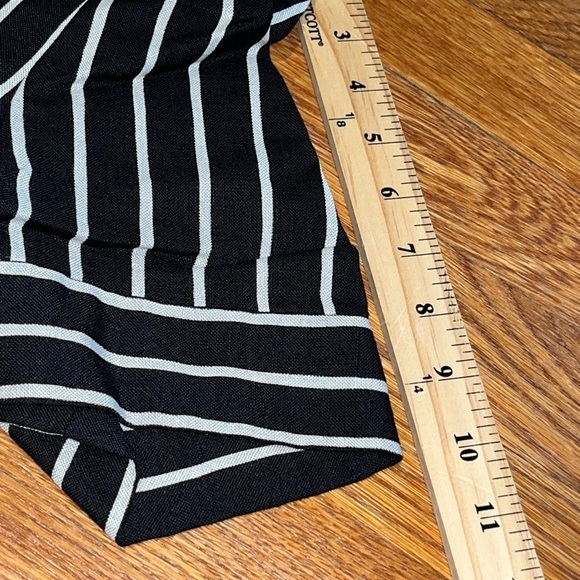 Bergdorf Goodman Adele Simpson vintage midi dress striped black white size 14 - Picture 6 of 7